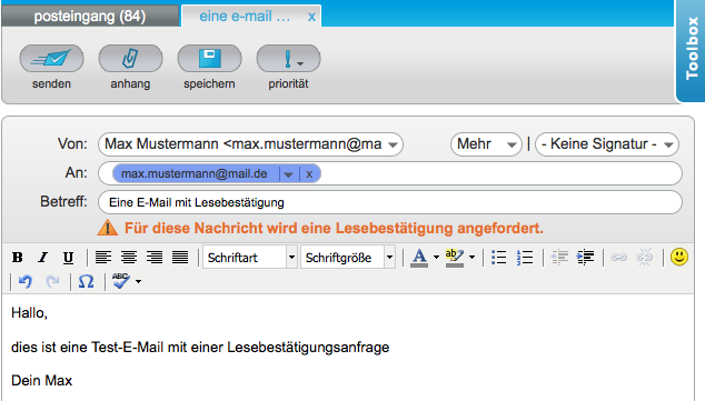 Lesebestätigungen im mail.de Webmailer - Blog - mail.de GmbH